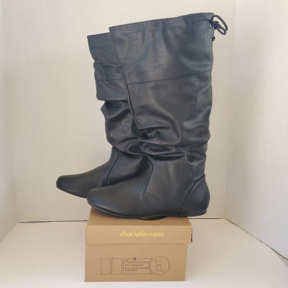 Charlotte Russe- Black Calf Boots